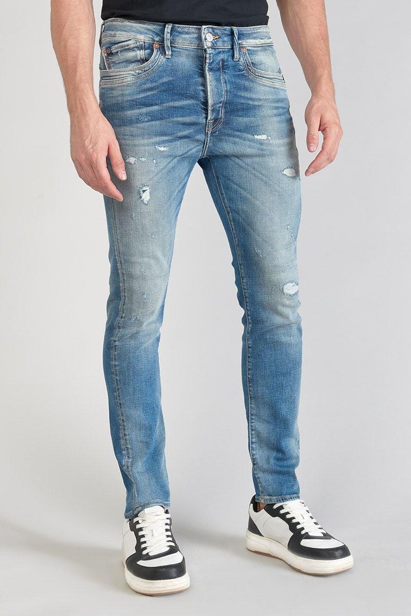 Le Temps Des Cerises Jeans 900/16 Tapered Perier Destroy Vintage Bleu N°4