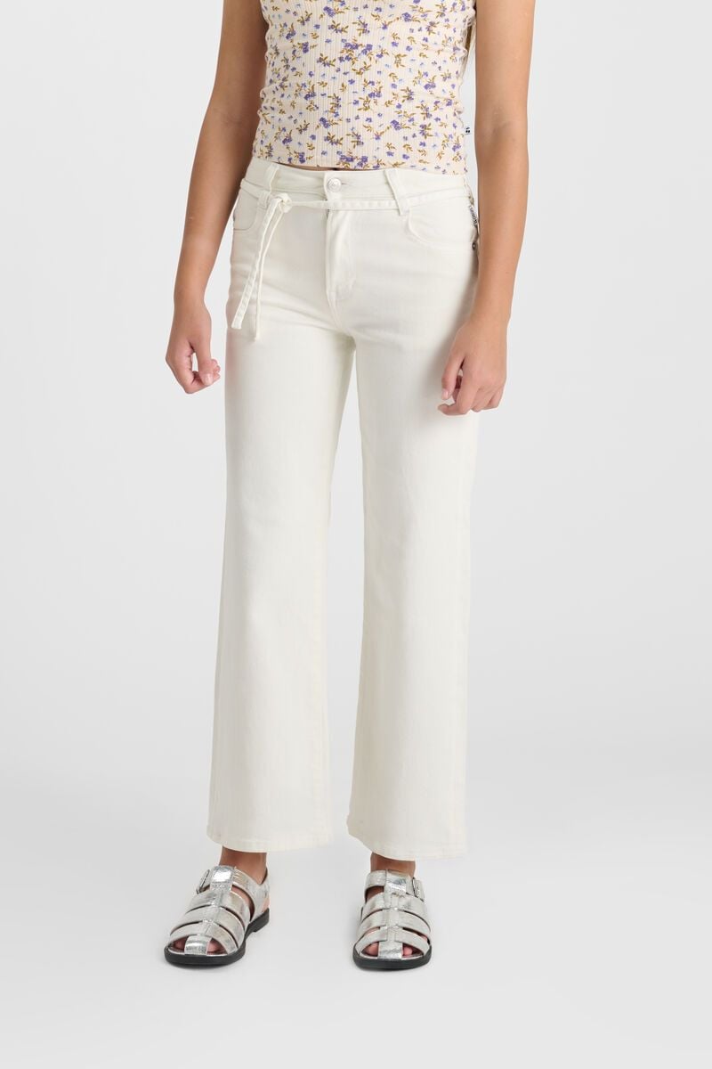 Le Temps Des Cerises Jeans Alexgi Wide Leg Taille Haute Blanc