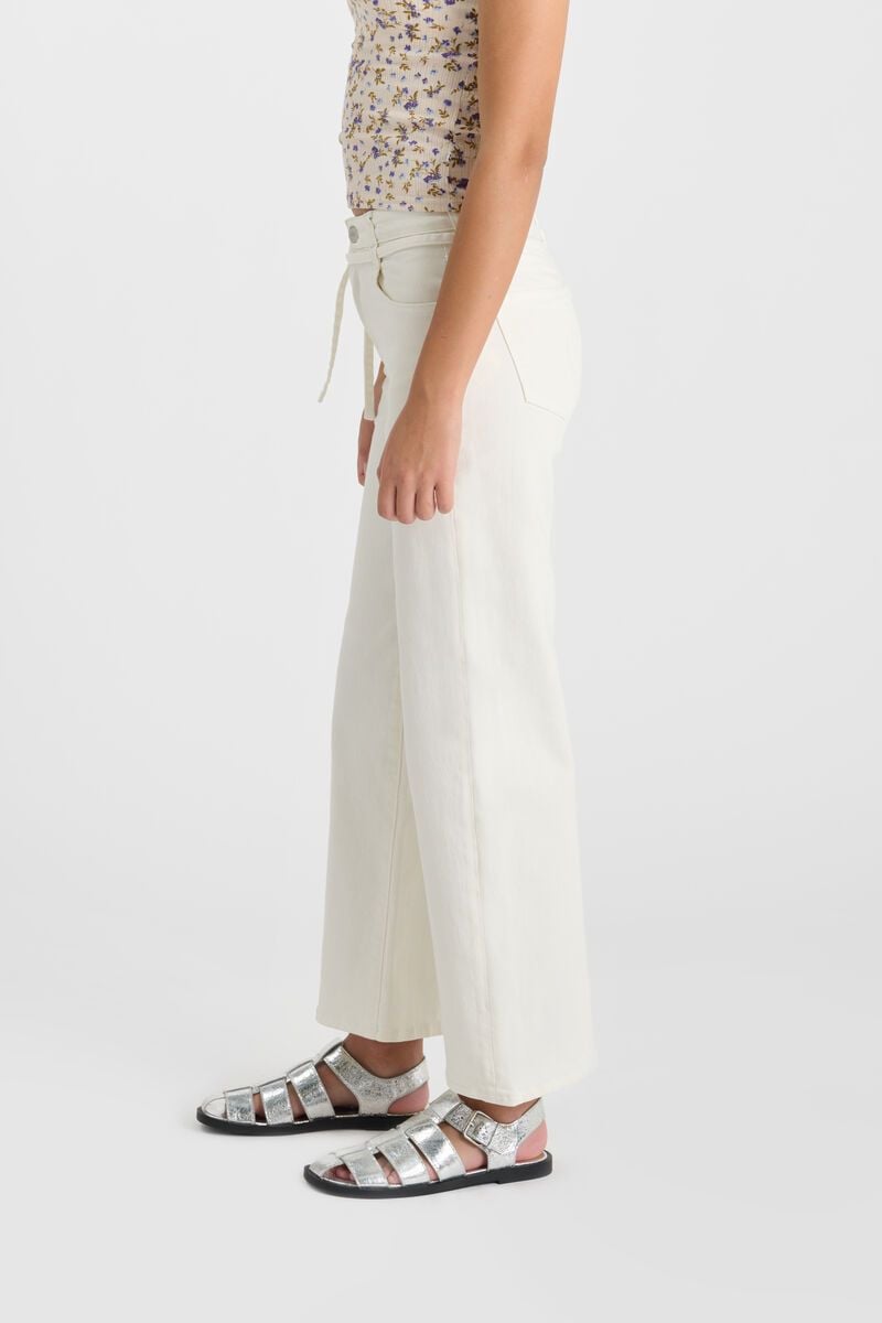 Le Temps Des Cerises Jeans Alexgi Wide Leg Taille Haute Blanc