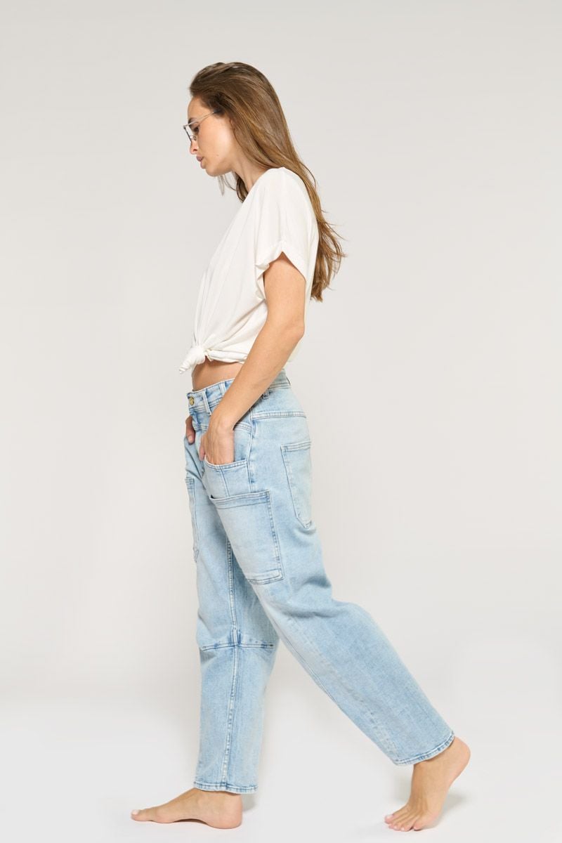 Le Temps Des Cerises Jeans Balloon Madie Neo Taille Haute Bleu N°5