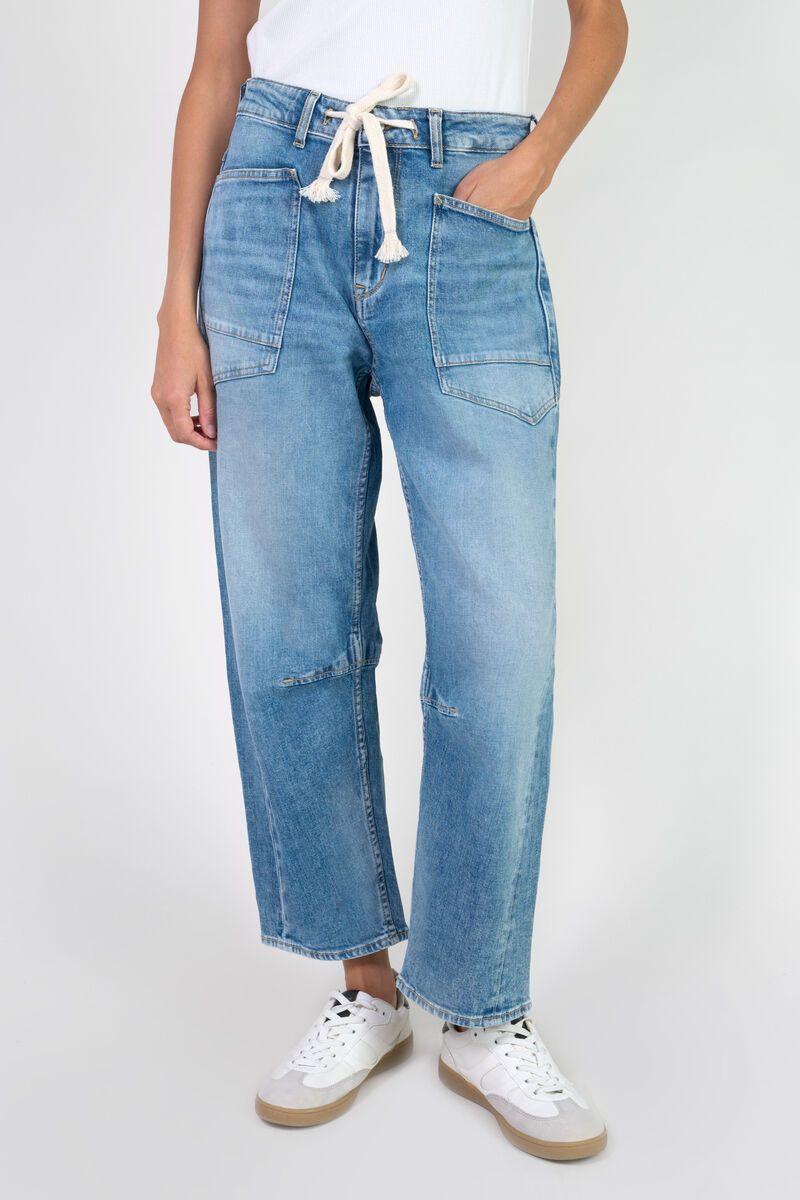 Le Temps Des Cerises Jeans Balloon Madie Taille Haute Bleu N°4