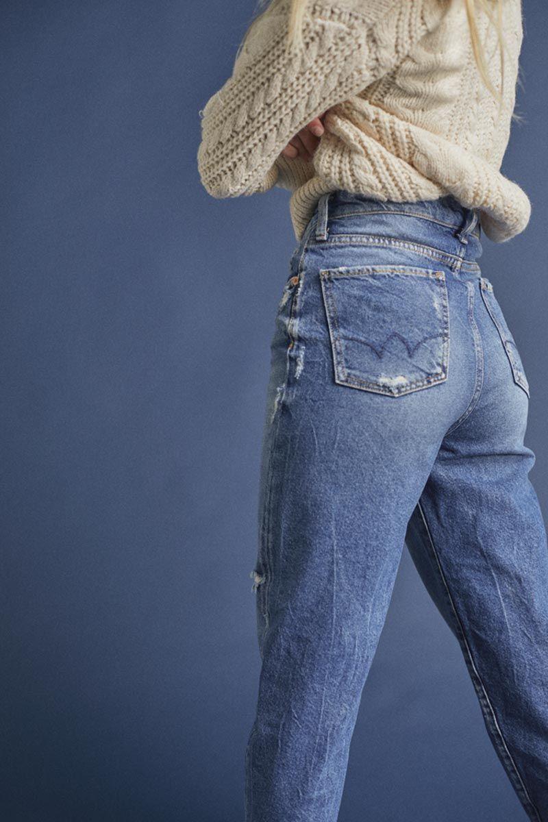 Le Temps Des Cerises Jeans Boyfit Cosa 7/8ème Destroy Vintage Bleu N°4