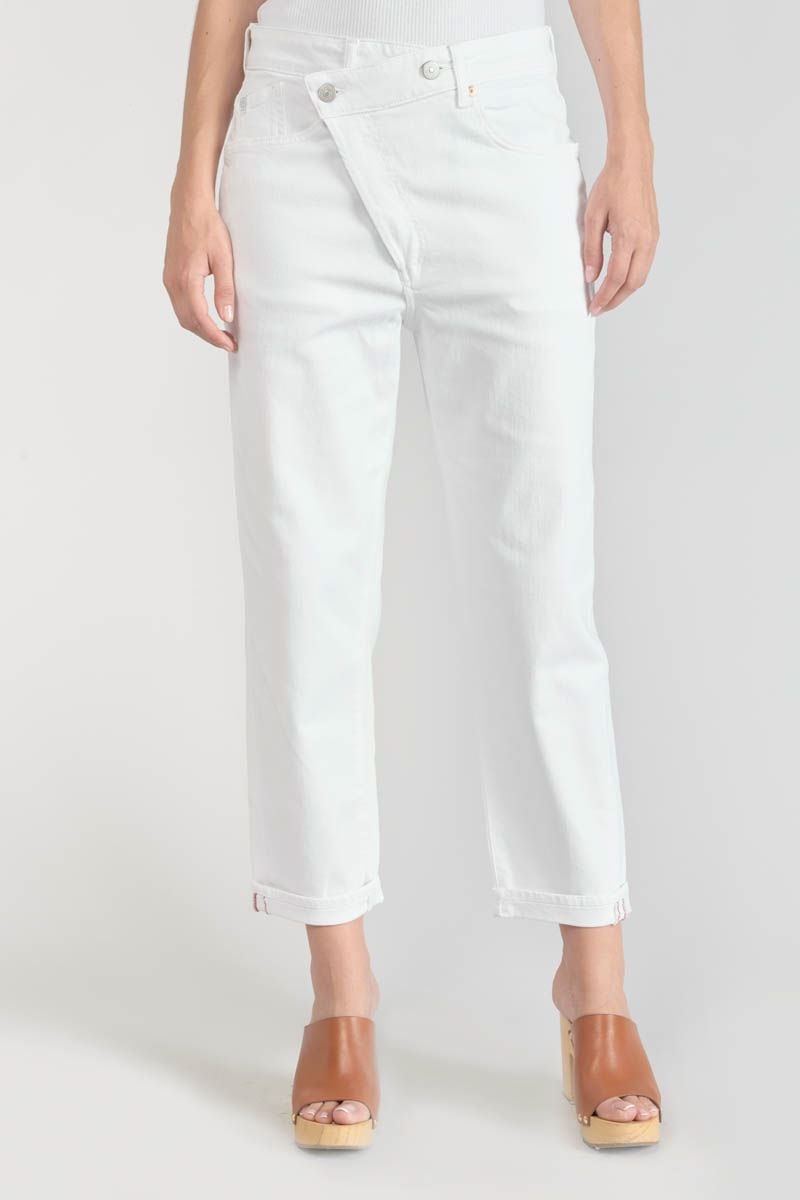 Le Temps Des Cerises Jeans Boyfit Cosy 7/8ème Blanc