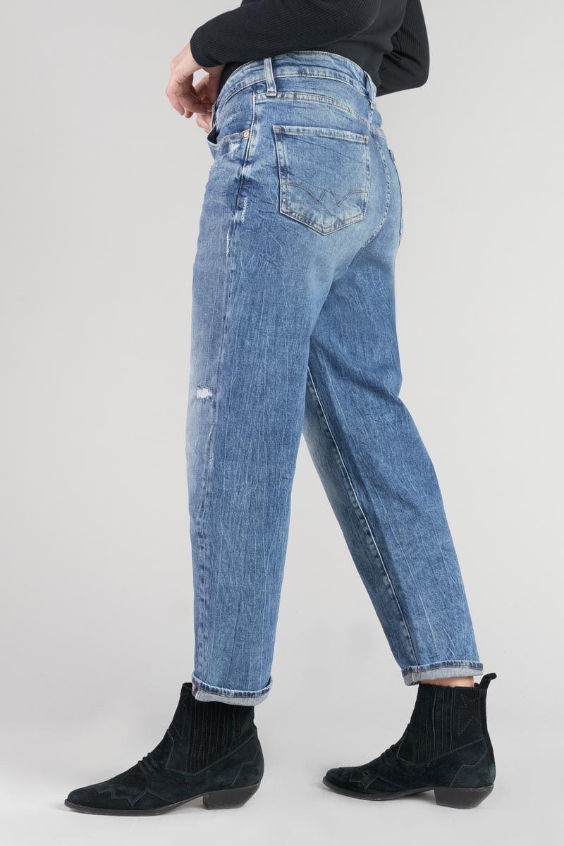 Le Temps Des Cerises Jeans Boyfit Cosy 7/8ème Destroy Vintage Bleu N°4