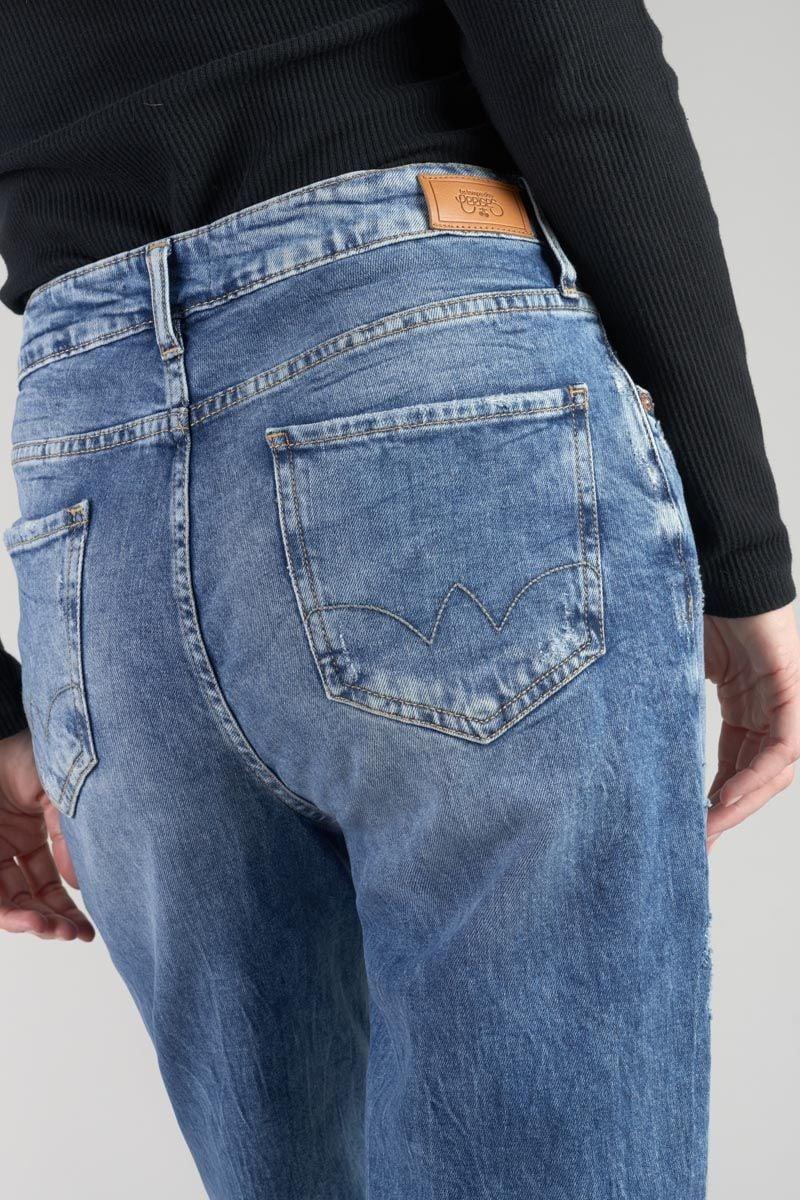 Le Temps Des Cerises Jeans Boyfit Cosy 7/8ème Destroy Vintage Bleu N°4