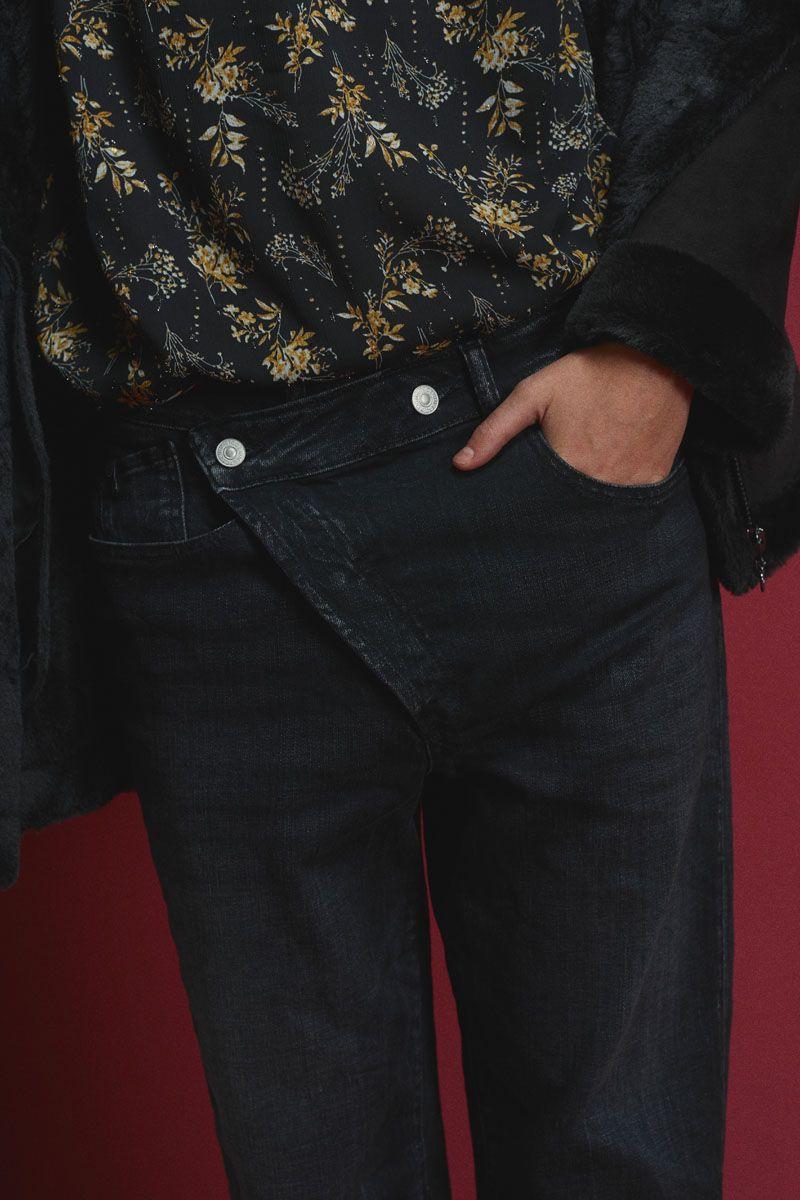 Le Temps Des Cerises Jeans Boyfit Cosy 7/8ème Noir N°1