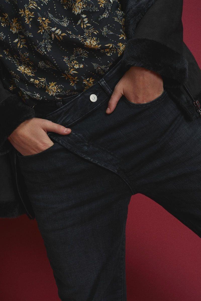 Le Temps Des Cerises Jeans Boyfit Cosy 7/8ème Noir N°1