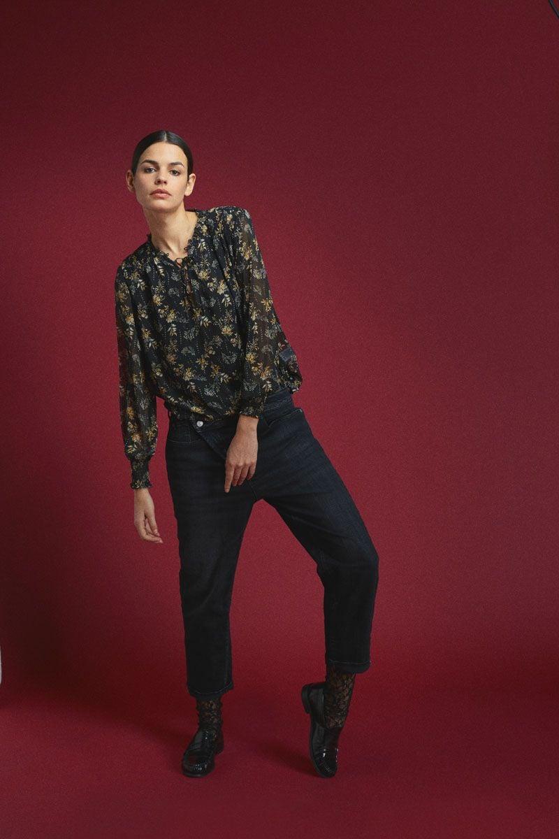 Le Temps Des Cerises Jeans Boyfit Cosy 7/8ème Noir N°1