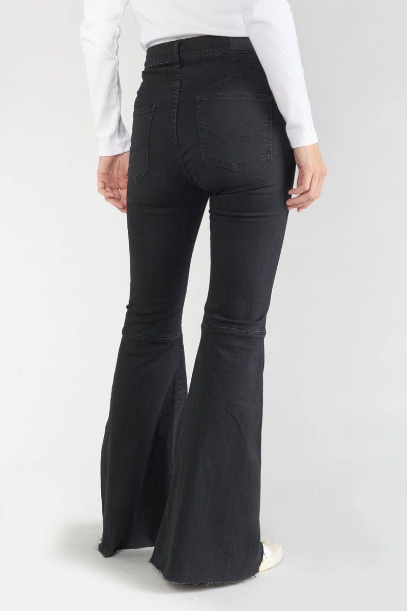 Le Temps Des Cerises Jeans Flare Alberta Taille Haute Noir N°0