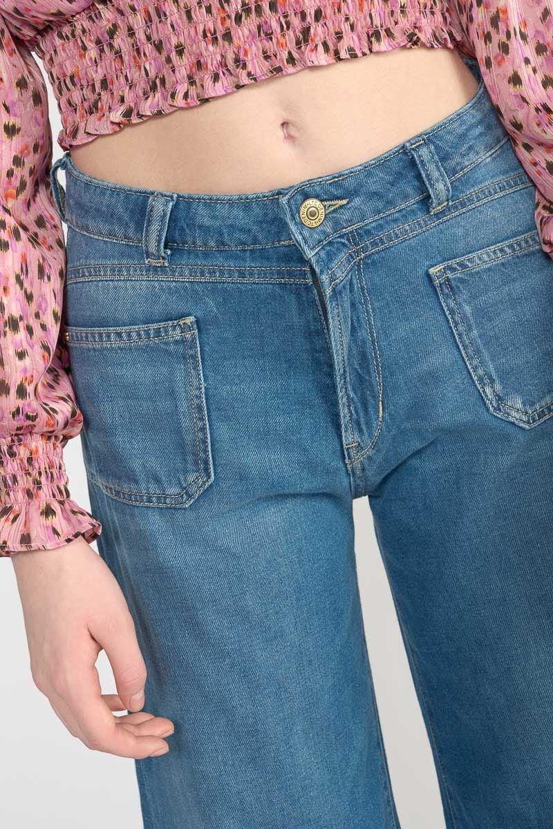 Le Temps Des Cerises Jeans Flare Queen Taille Haute Bleu N°4