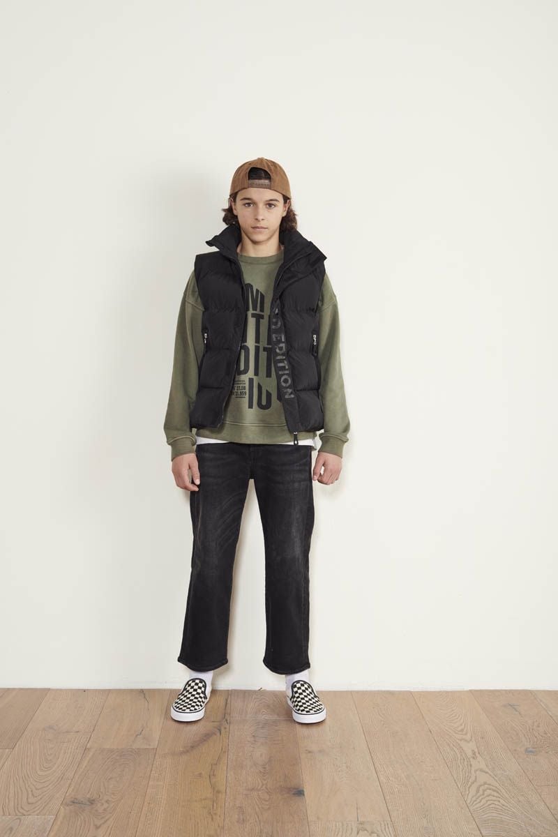 le temps des cerises Jeans jogg regular Harry noir N°1