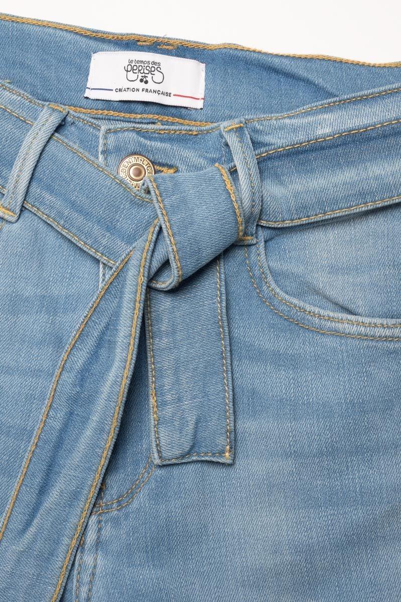 Le Temps Des Cerises Jeans Large Wave Taille Haute 7/8ème Vintage Bleu N°5