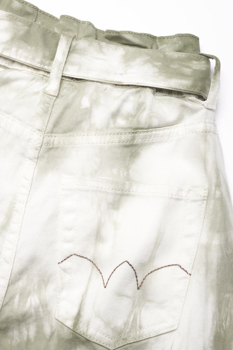 Le Temps Des Cerises Jeans Milina Loose Taille Haute Tie And Dye Kaki
