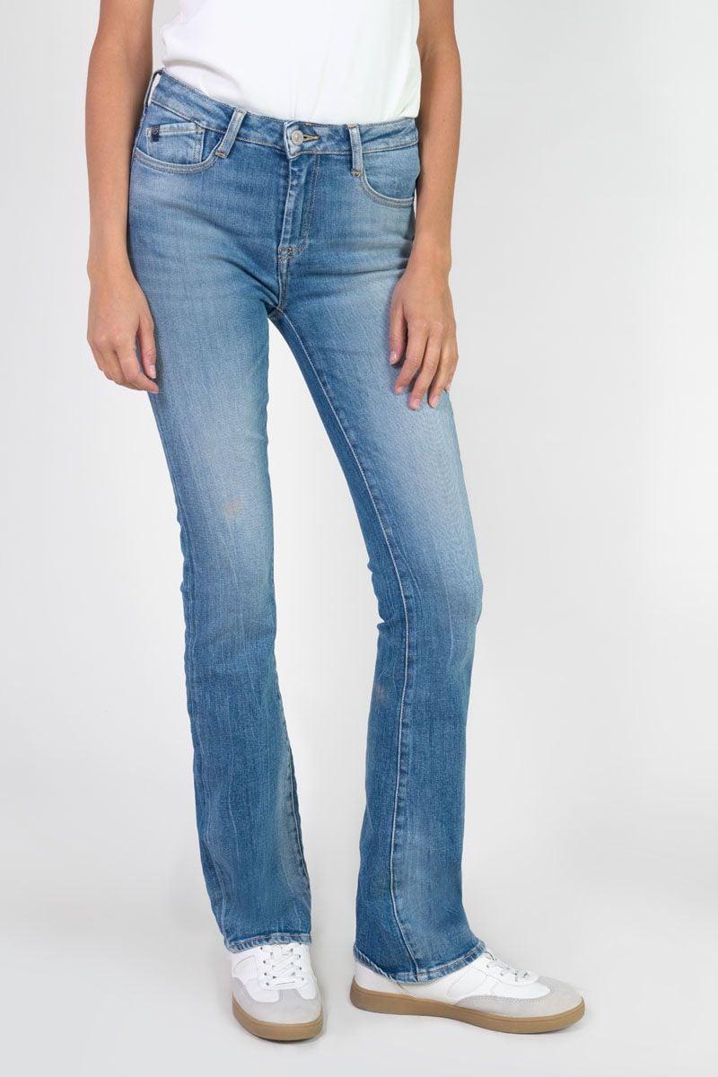 le temps des cerises Jeans power bootcut taille haute bleu N°4