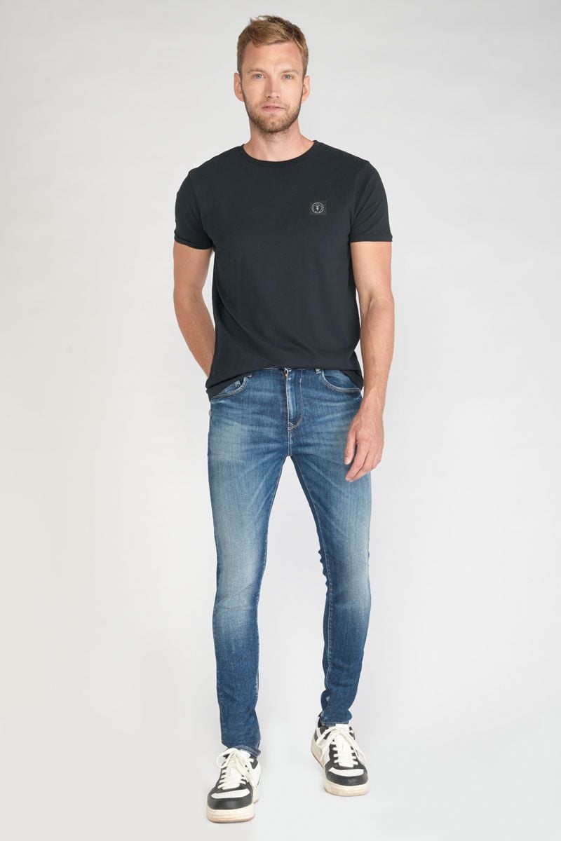 le temps des cerises Jeans power skinny 7/8ème bleu N°2