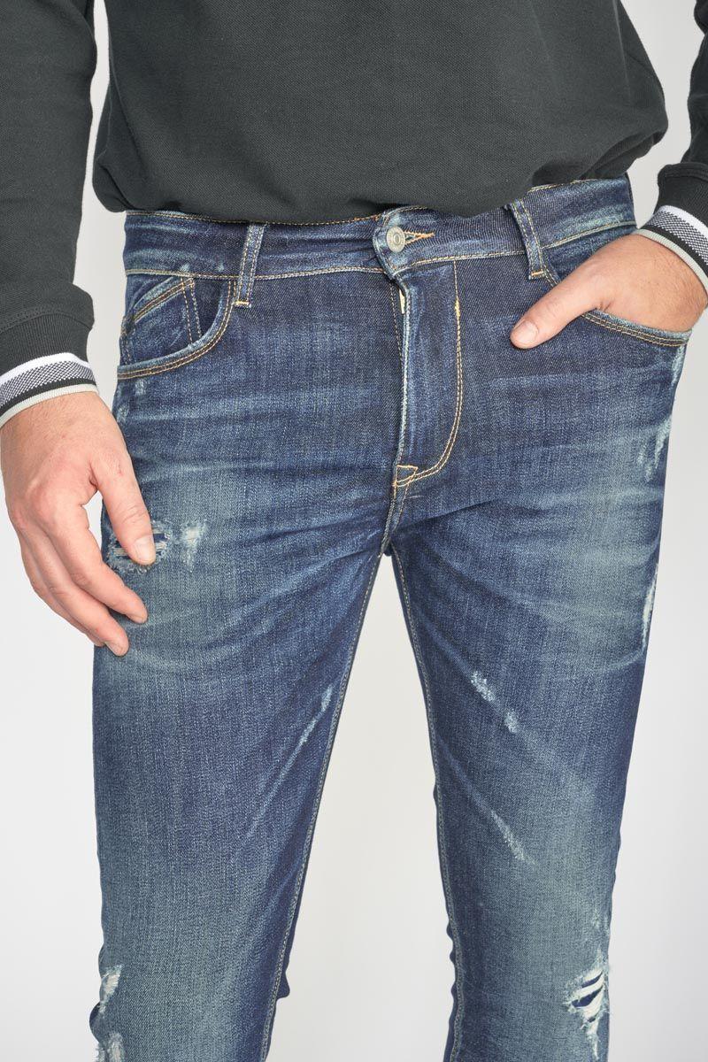 Le Temps Des Cerises Jeans Power Skinny 7/8ème Destroy Bleu N°1