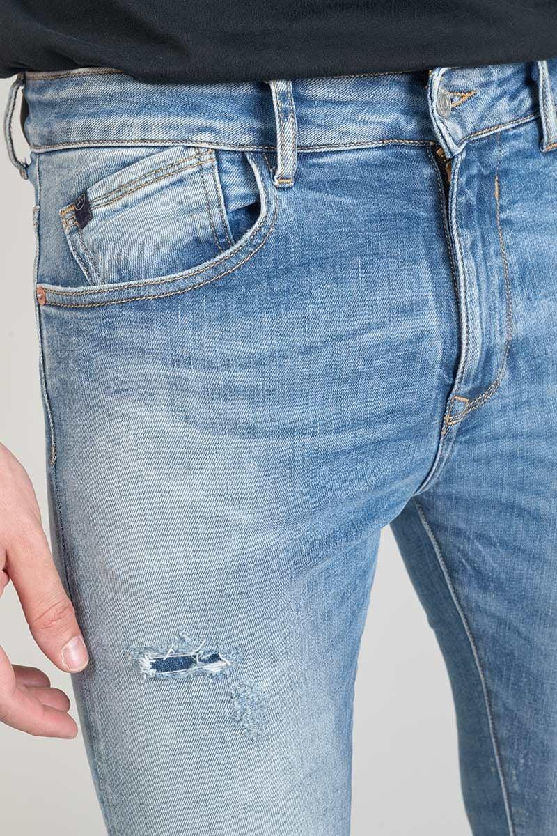 Le Temps Des Cerises Jeans Power Skinny 7/8ème Destroy Bleu N°4