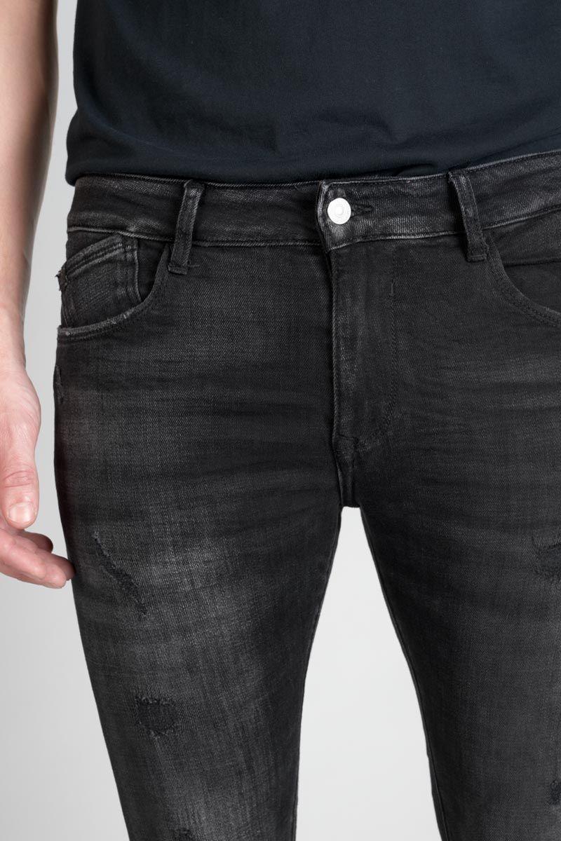 Le Temps Des Cerises Jeans Power Skinny 7/8ème Destroy Noir N°1