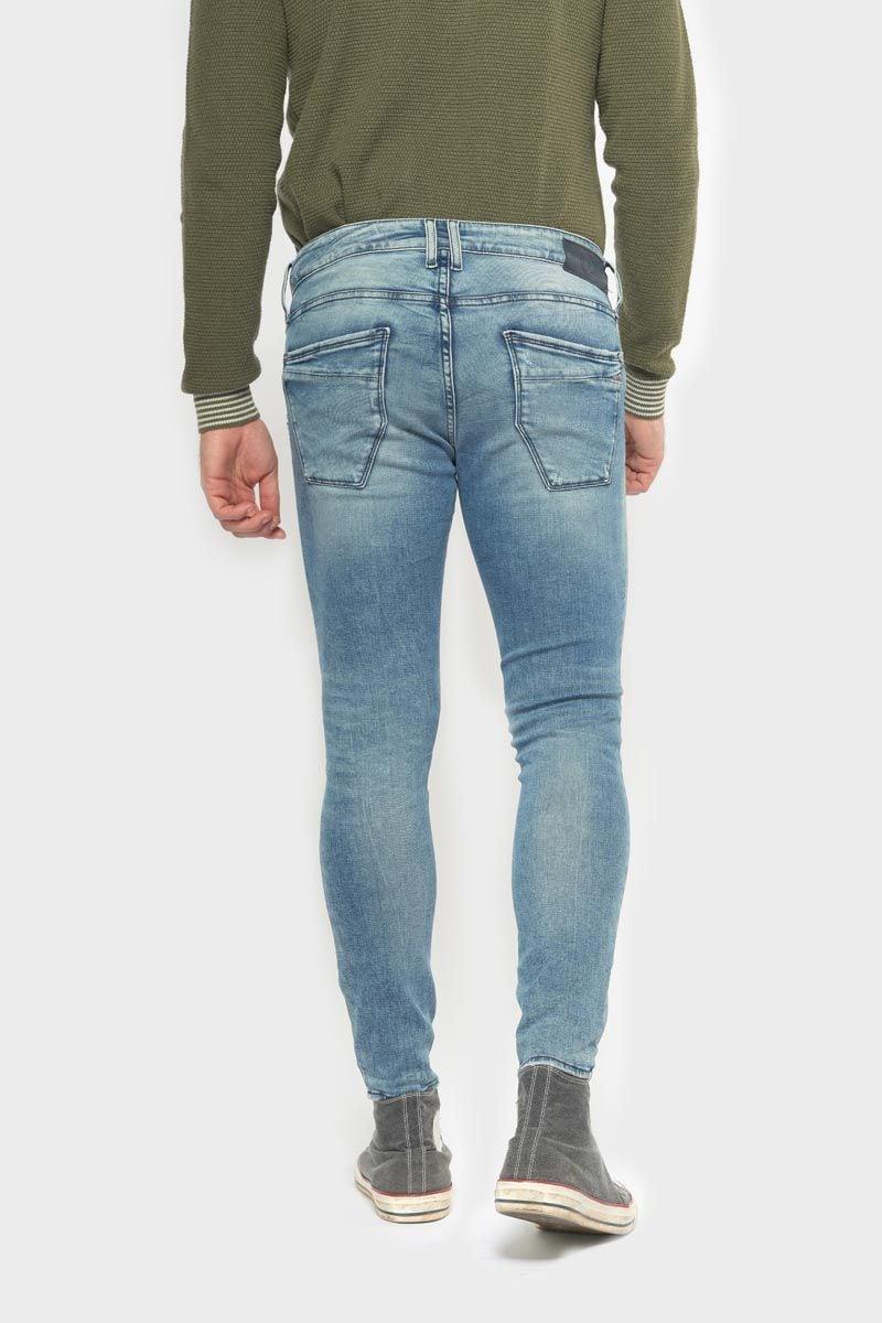 Le Temps Des Cerises Jeans Power Skinny 7/8ème Destroy Vintage Bleu N°4