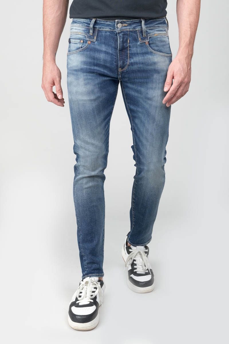 le temps des cerises Jeans power skinny Picpus 7/8ème bleu N°2