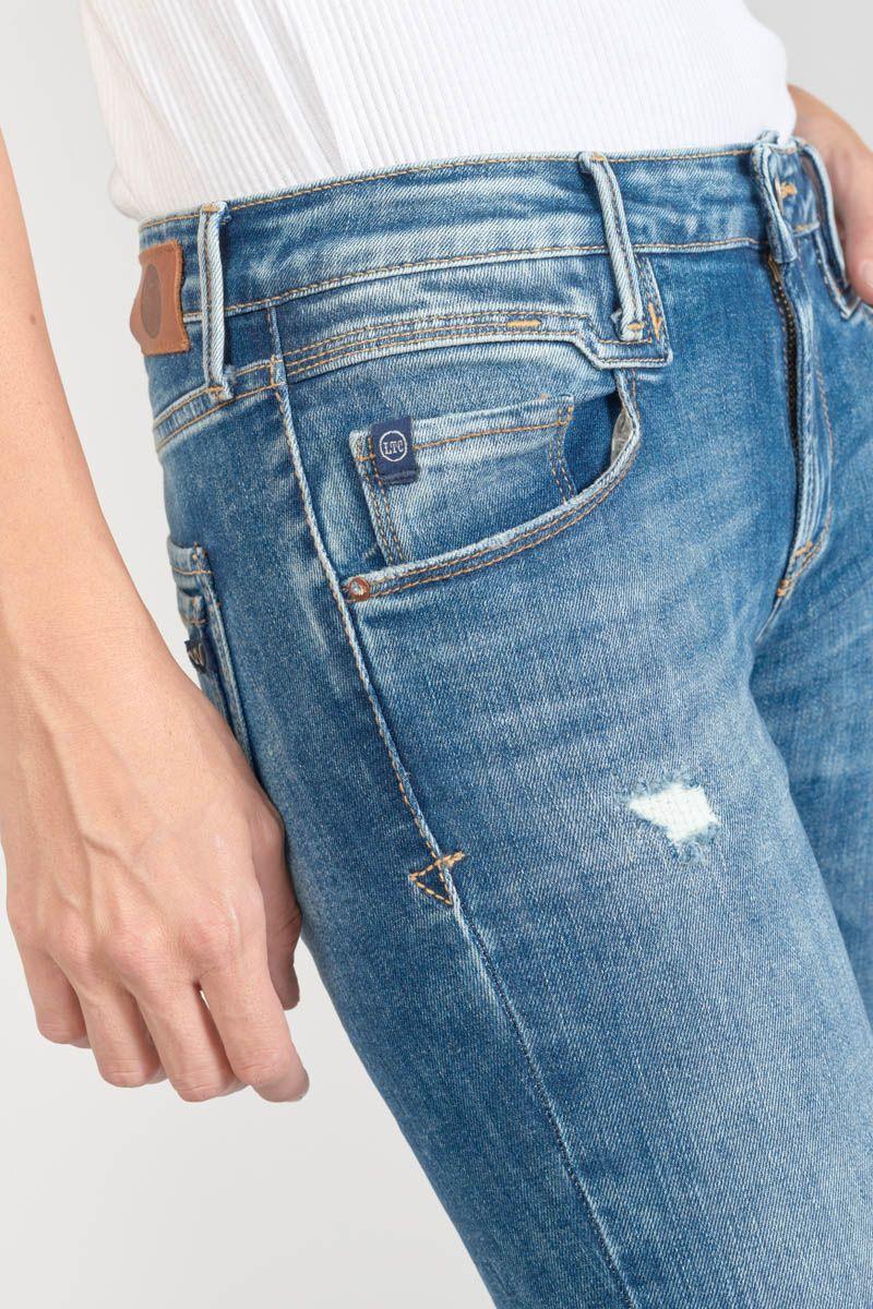 Le Temps Des Cerises Jeans Power Skinny Pounche 7/8ème Destroy Bleu N°3