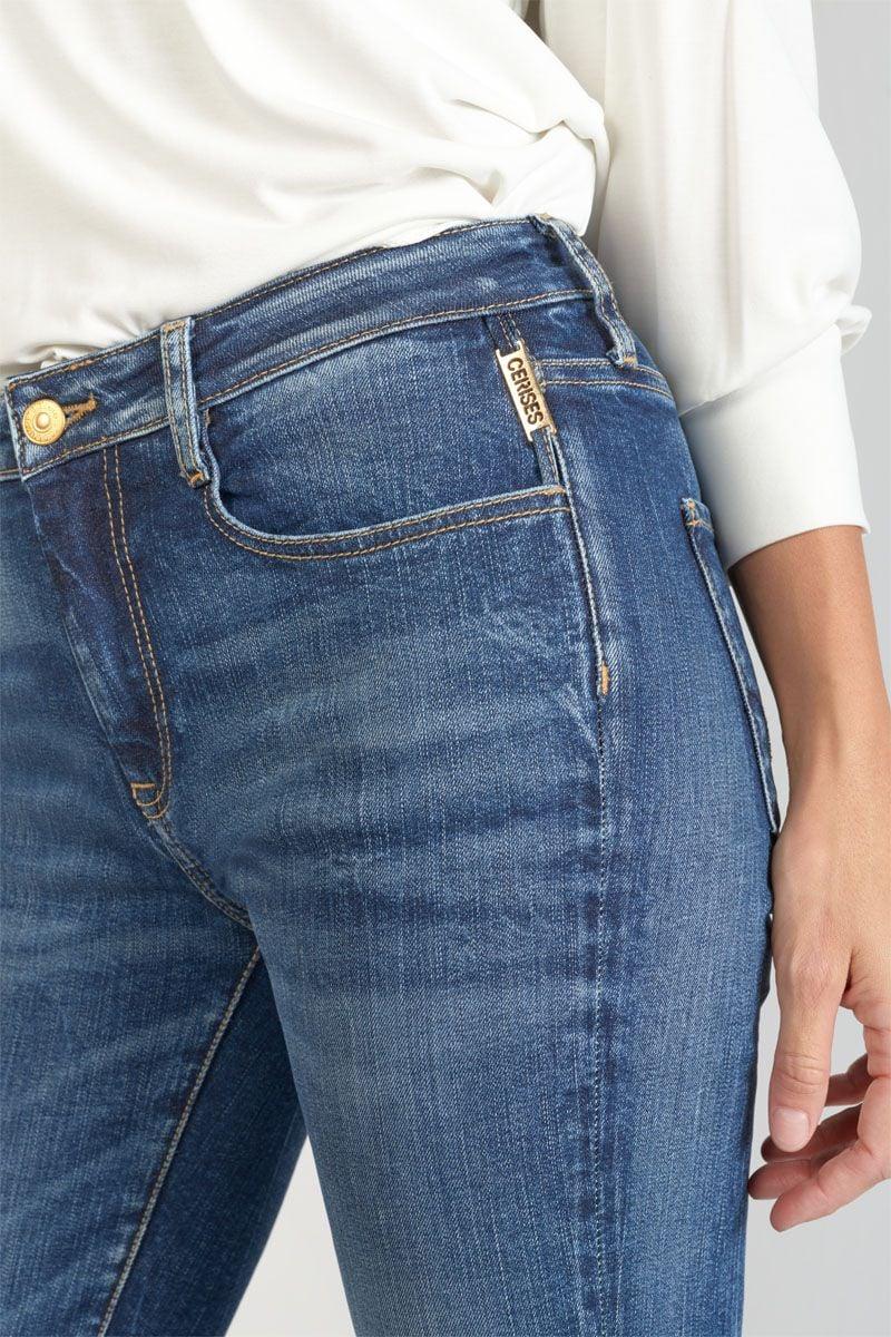 Le Temps Des Cerises Jeans Power Skinny Taille Haute 7/8ème Bleu N°2