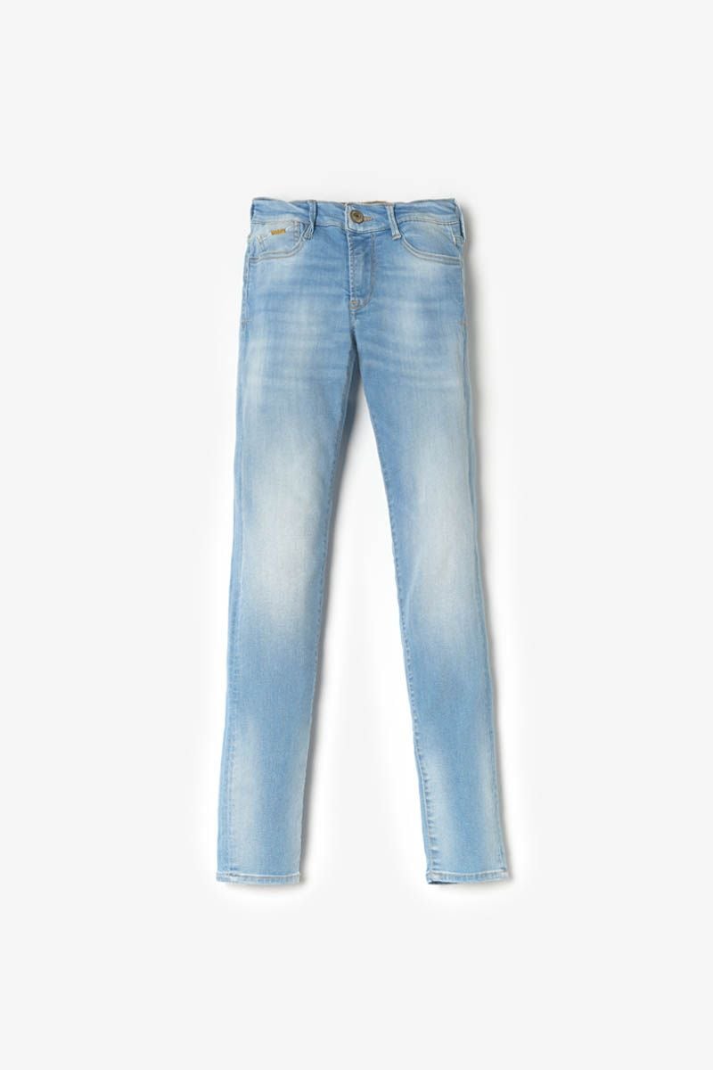 le temps des cerises Jeans power skinny taille haute bleu N°5