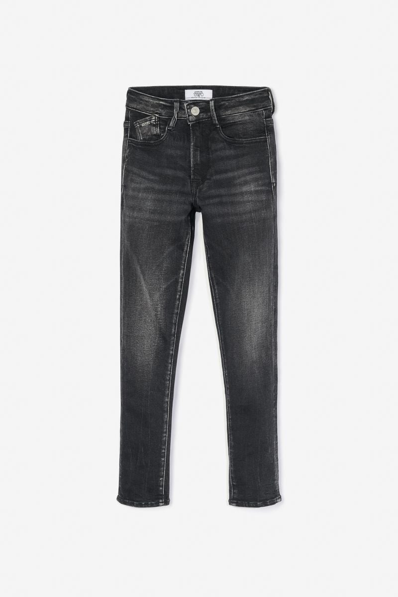 le temps des cerises Jeans power skinny taille haute noir N°1