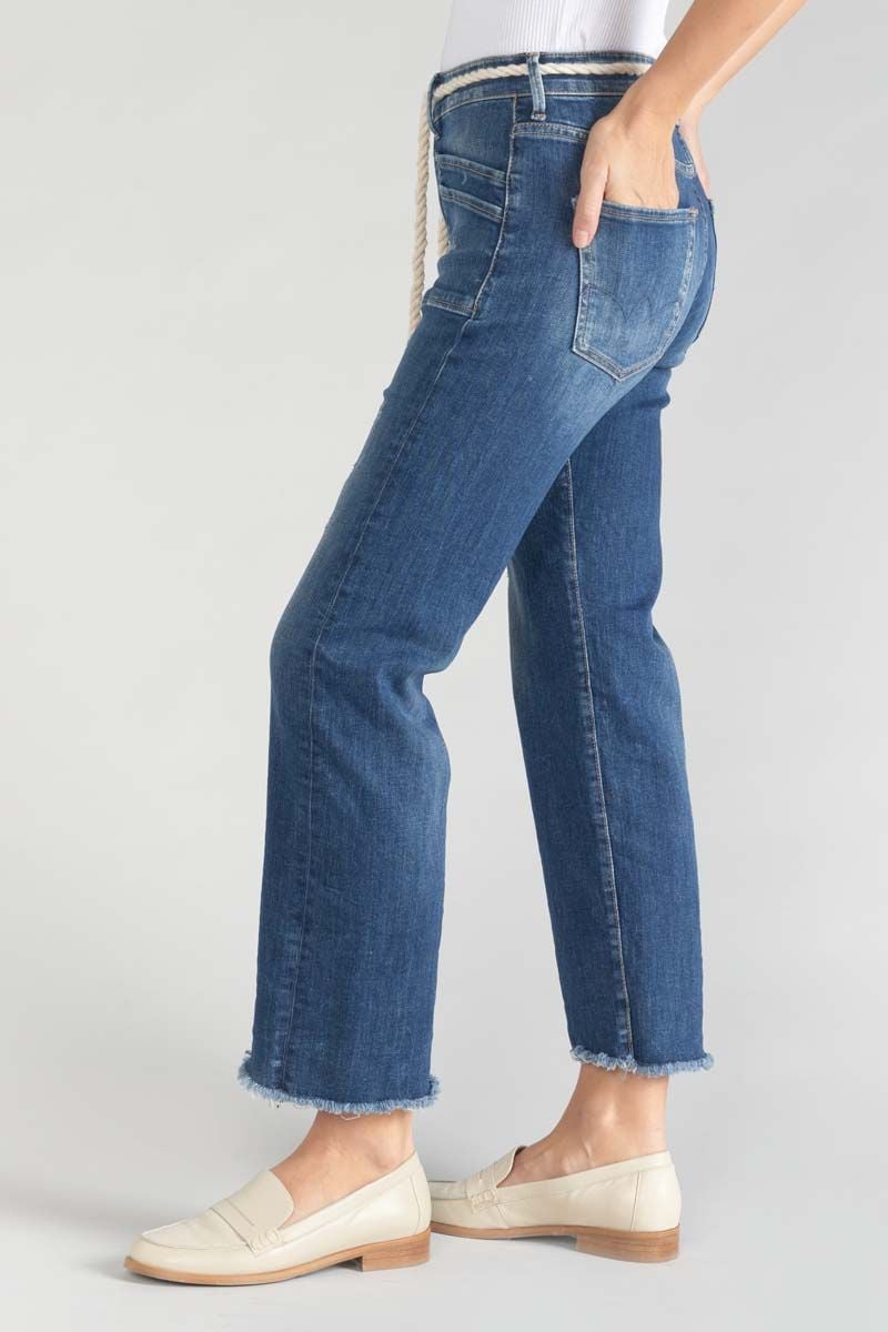 Le Temps Des Cerises Jeans Pricilia Taille Haute 7/8ème Destroy Bleu N°2