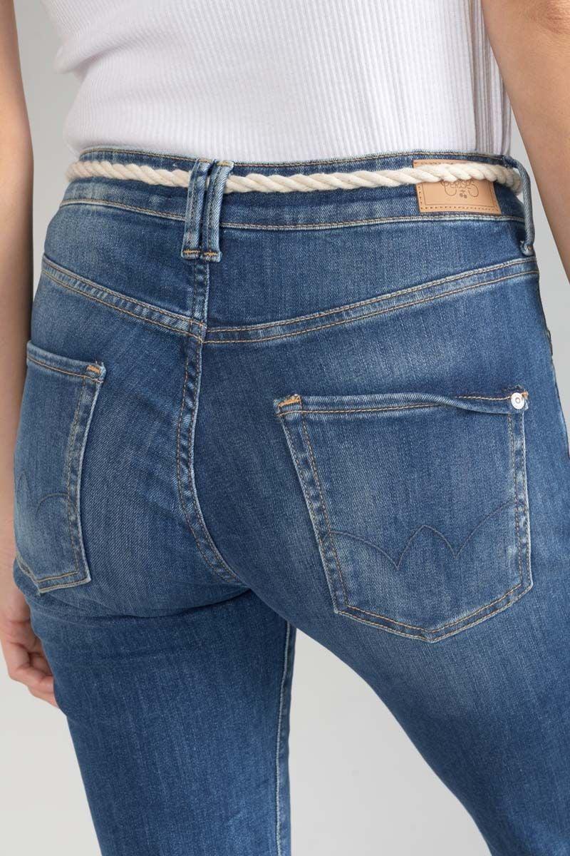 Le Temps Des Cerises Jeans Pricilia Taille Haute 7/8ème Destroy Bleu N°2