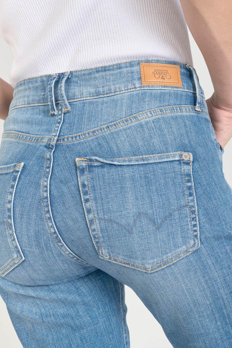 Le Temps Des Cerises Jeans Pricilia Taille Haute 7/8ème Destroy Bleu N°4