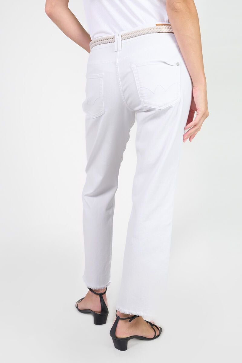 Le Temps Des Cerises Jeans Priska Taille Haute 7/8ème Blanc