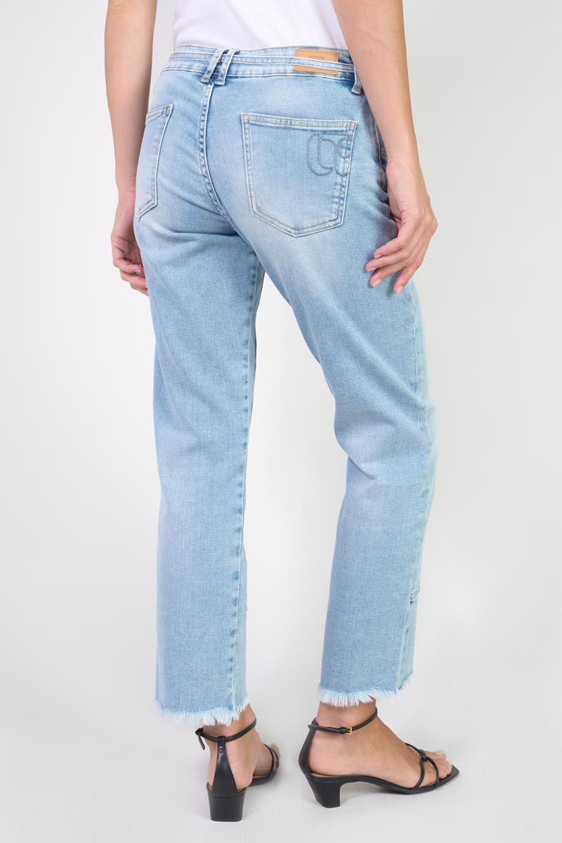 Le Temps Des Cerises Jeans Prisse Taille Haute 7/8ème Bleu N°5