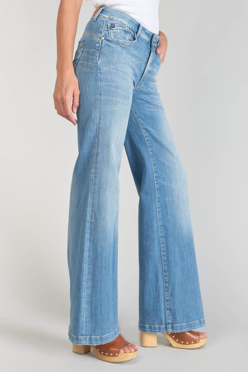Le Temps Des Cerises Jeans Pulp Flare Axis Taille Haute Bleu N°4
