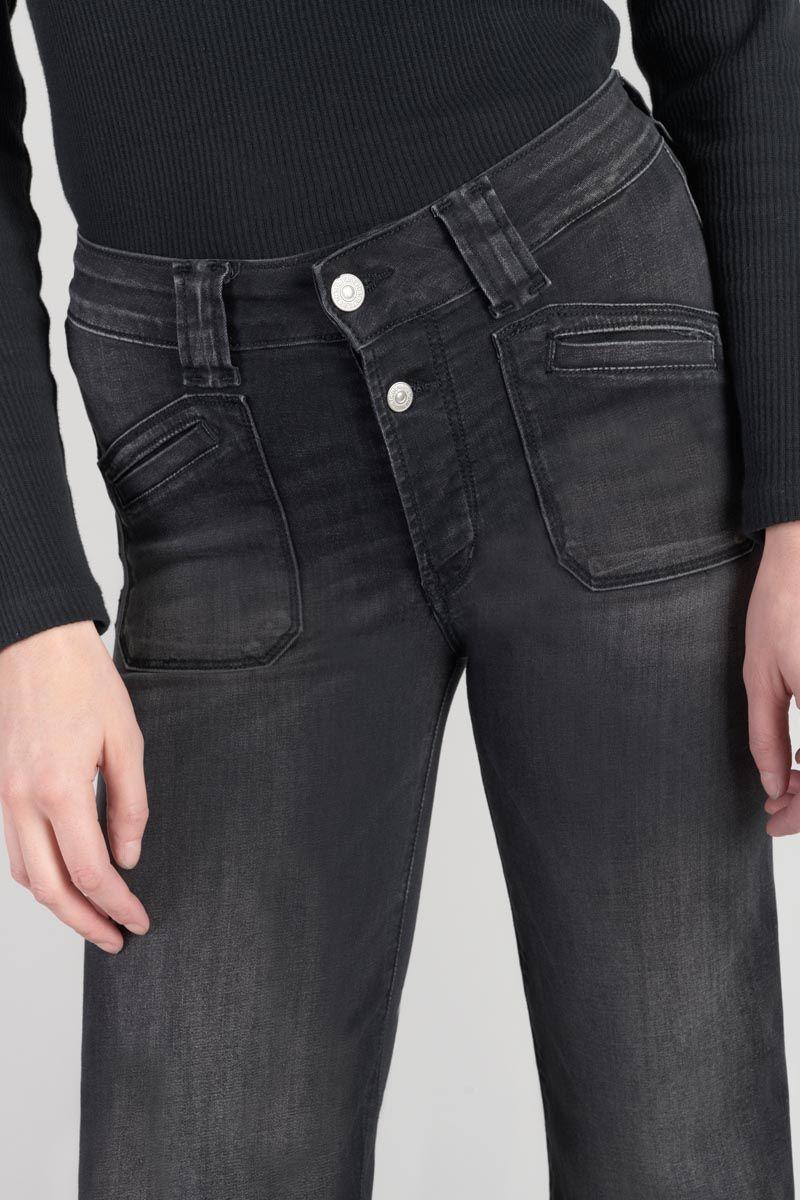 Le Temps Des Cerises Jeans Pulp Flare Favart Taille Haute Noir N°1