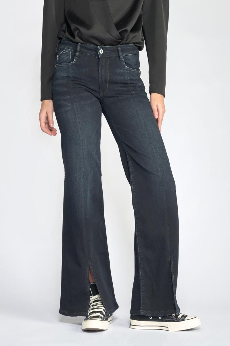 Le Temps Des Cerises Jeans Pulp Flare Sin Taille Haute Bleu-noir N°1