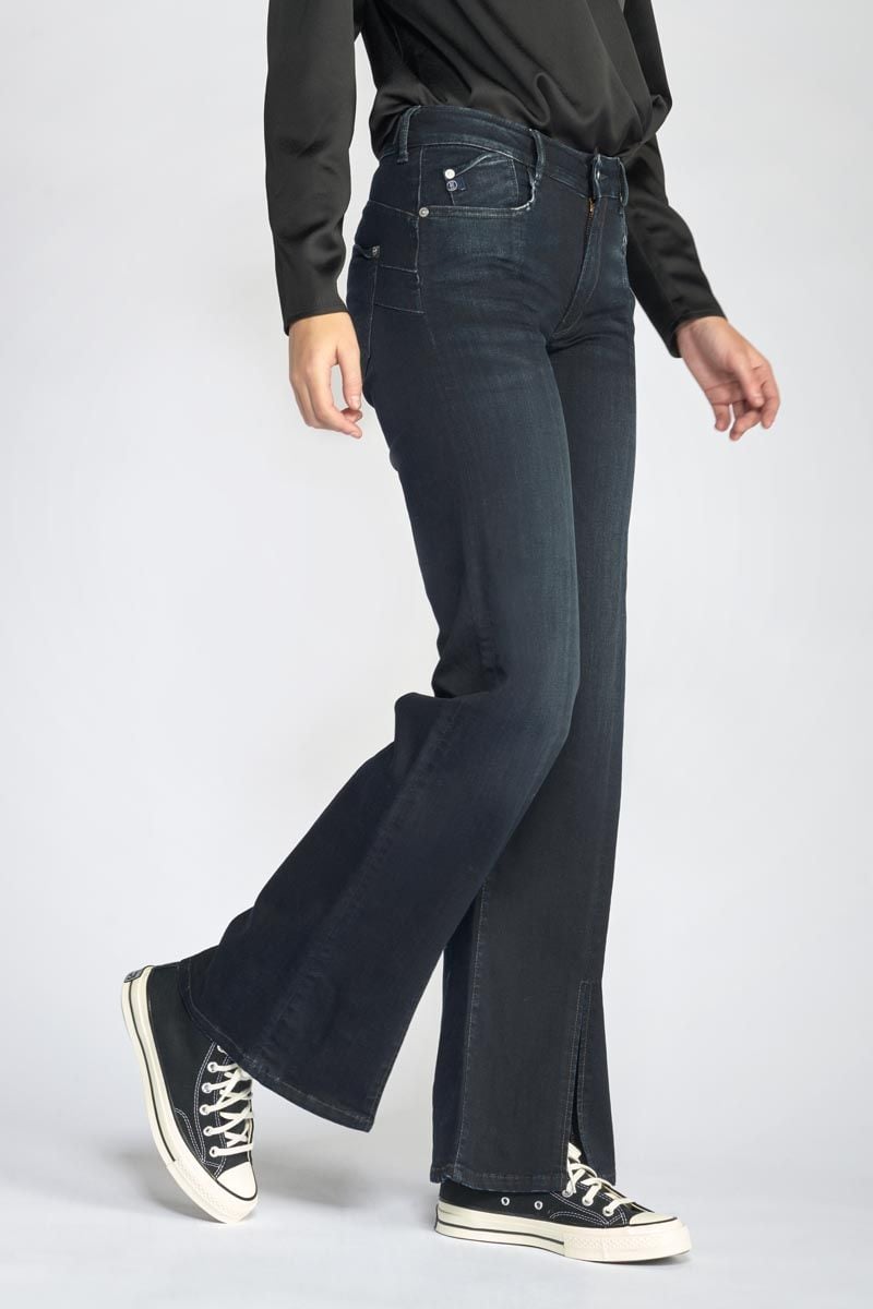 Le Temps Des Cerises Jeans Pulp Flare Sin Taille Haute Bleu-noir N°1