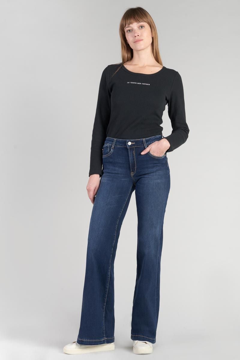 Le Temps Des Cerises Jeans Pulp Flare Taille Haute Bleu N°1