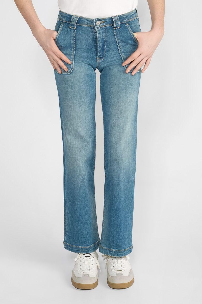 le temps des cerises Jeans pulp flare taille haute bleu N°4