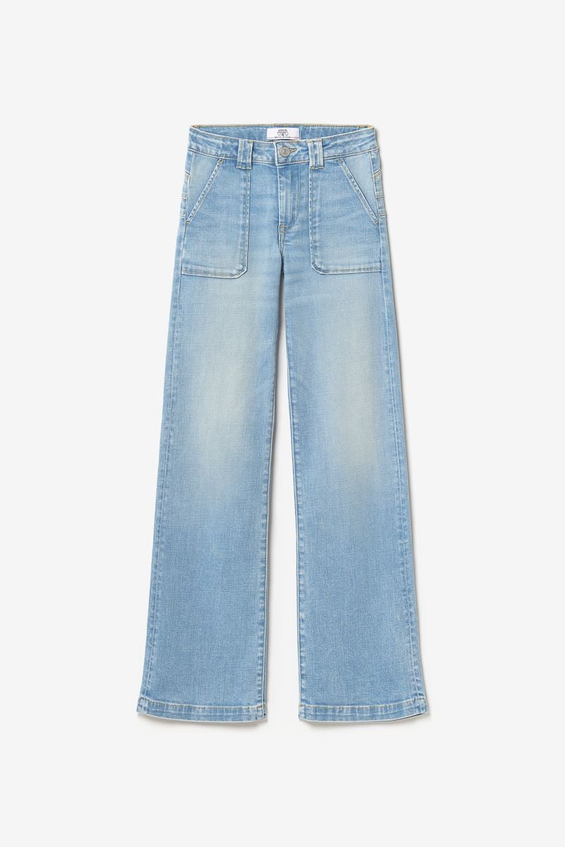 le temps des cerises Jeans pulp flare taille haute bleu N°5