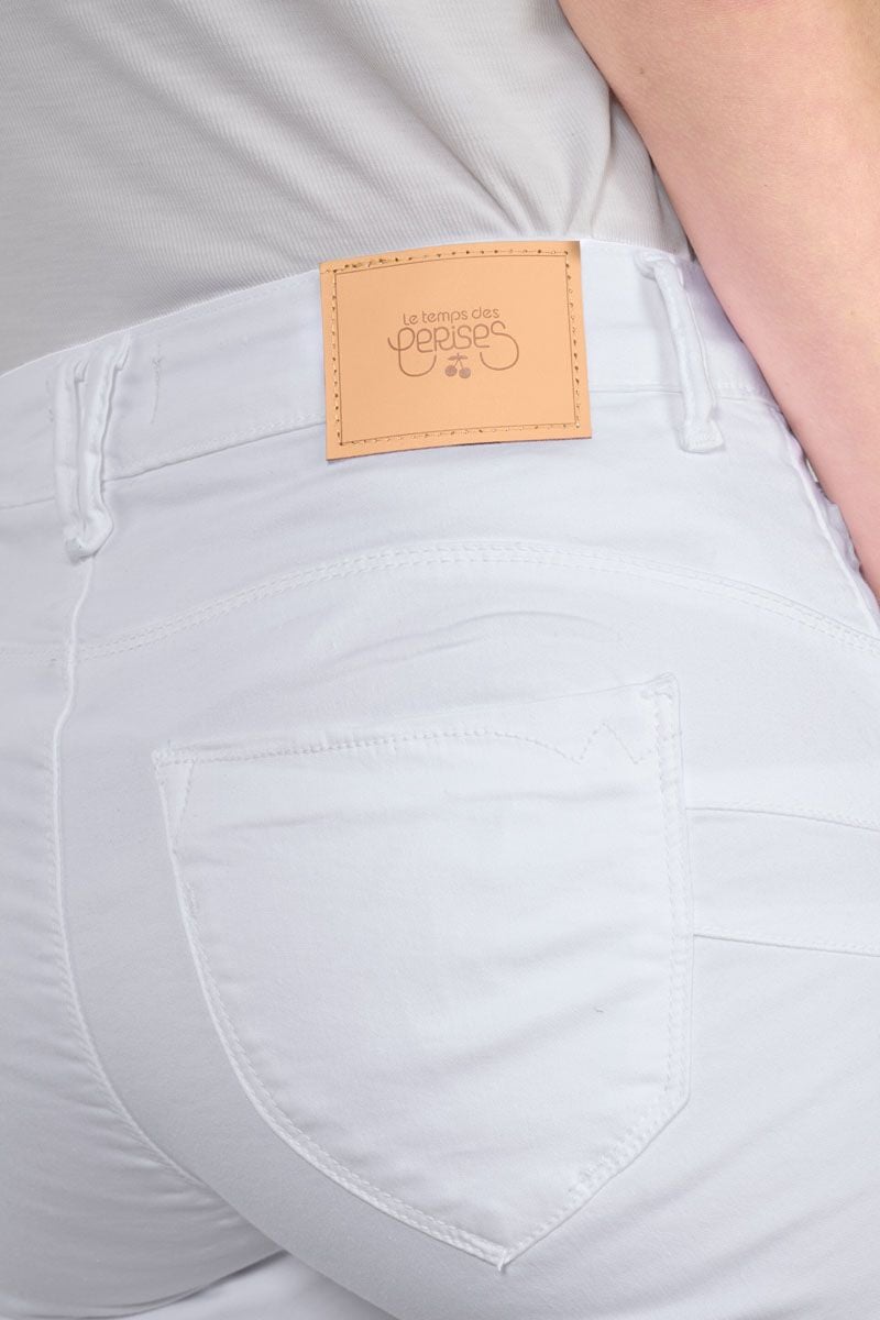 Le Temps Des Cerises Jeans Pulp Regular Taille Haute Blanc