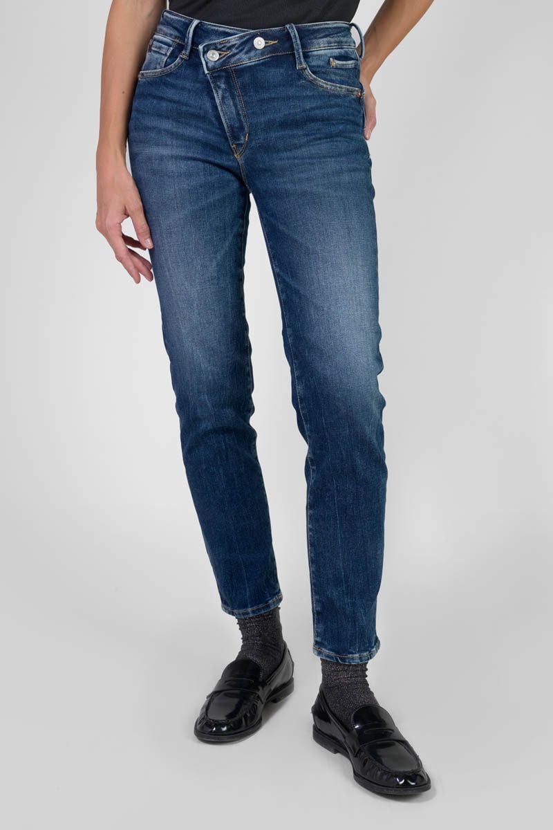 le temps des cerises Jeans pulp regular Zep taille haute 7/8ème bleu N°2