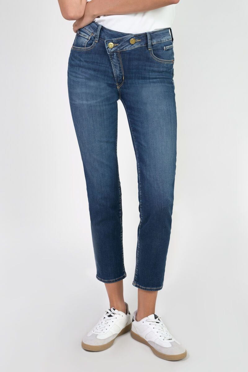 le temps des cerises Jeans pulp regular Zep taille haute 7/8ème bleu N°2