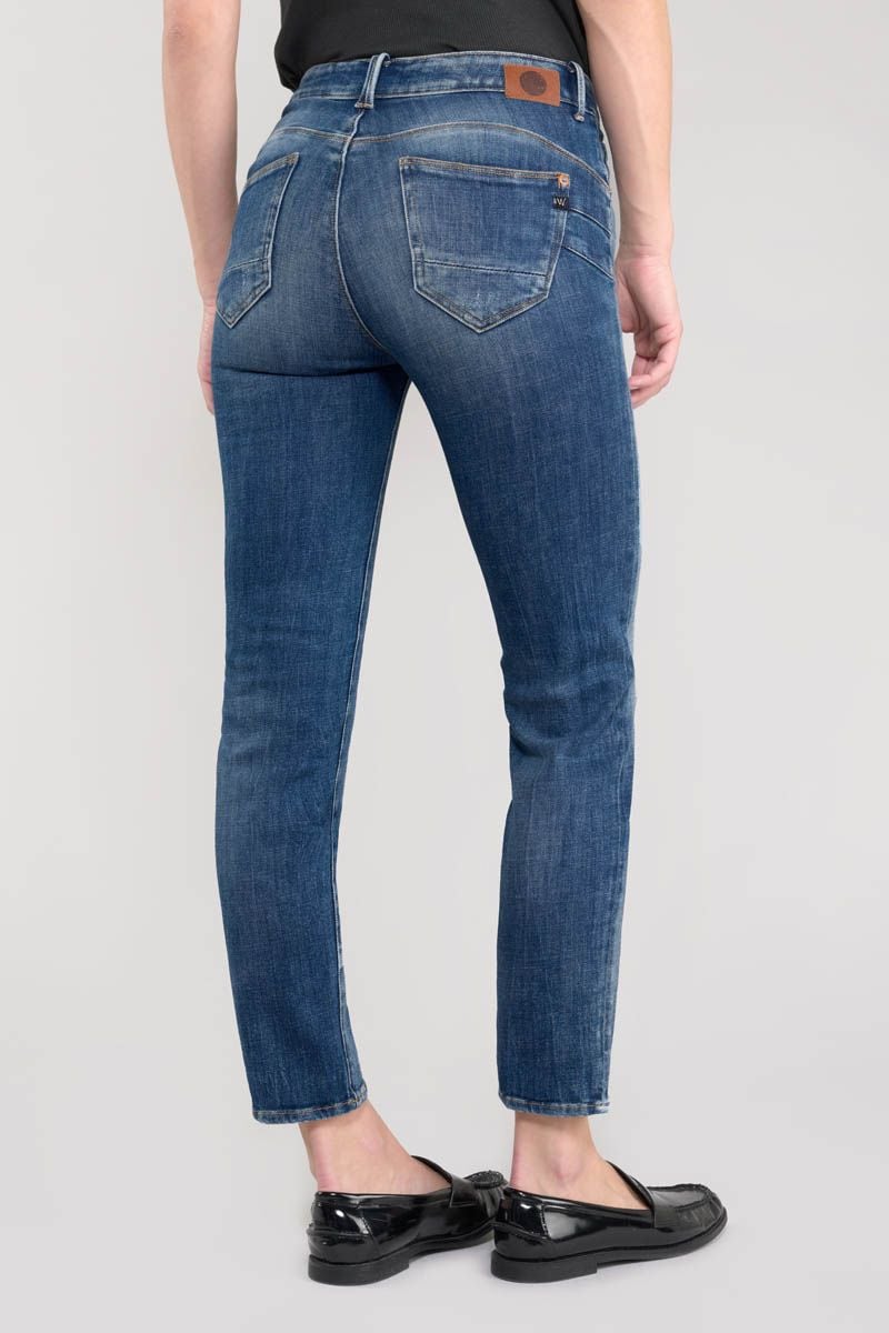 Le Temps Des Cerises Jeans Pulp Regular Zep Taille Haute 7/8ème Destroy Bleu N°3