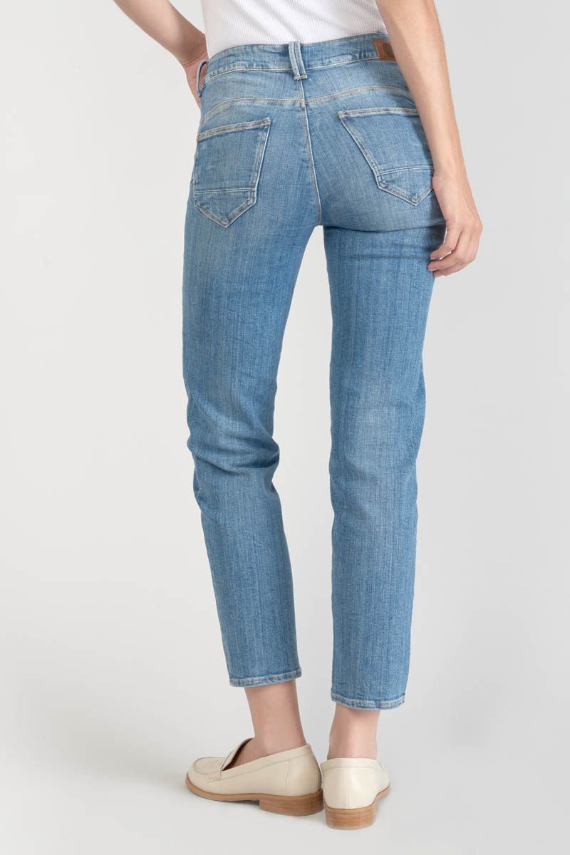 Le Temps Des Cerises Jeans Pulp Regular Zep Taille Haute 7/8ème Destroy Bleu N°4