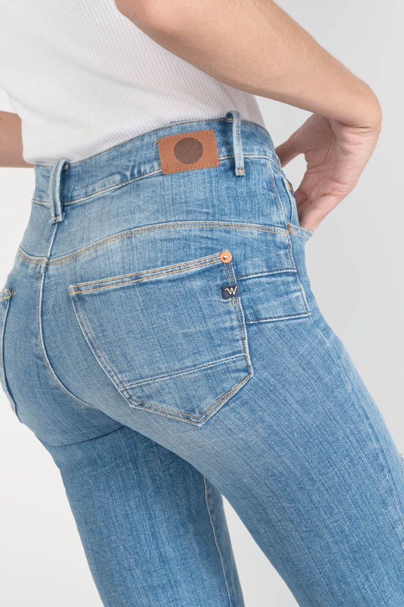 Le Temps Des Cerises Jeans Pulp Regular Zep Taille Haute 7/8ème Destroy Bleu N°4