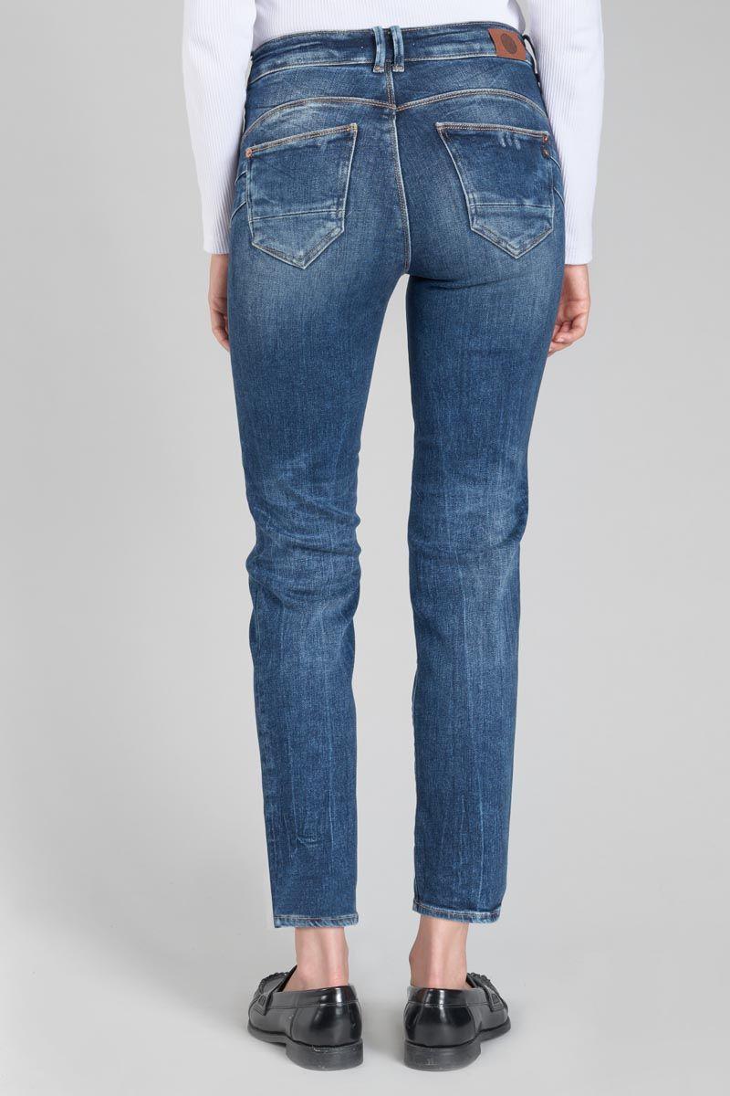 Le Temps Des Cerises Jeans Pulp Regular Zep Taille Haute 7/8ème Destroy Bleu N°2