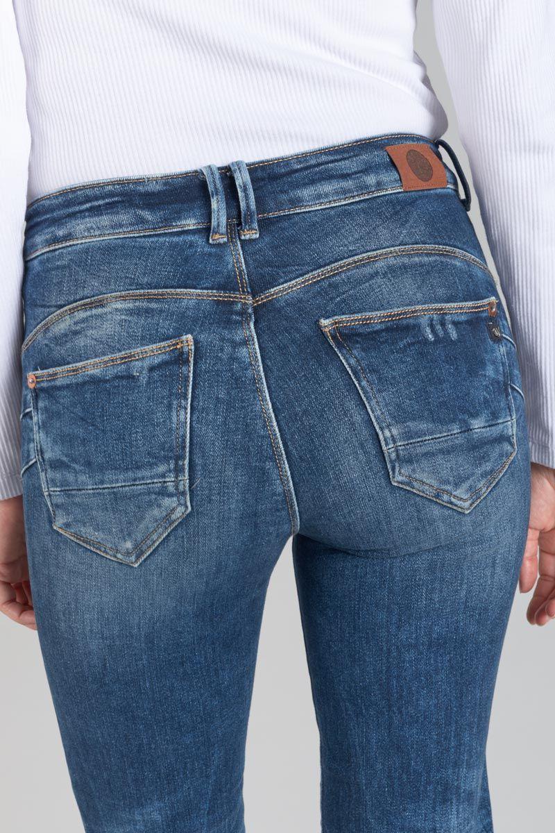 Le Temps Des Cerises Jeans Pulp Regular Zep Taille Haute 7/8ème Destroy Bleu N°2