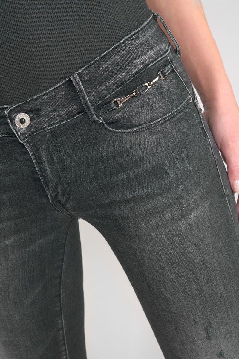 le temps des cerises Jeans pulp slim Dalila 7/8ème destroy noir N°1