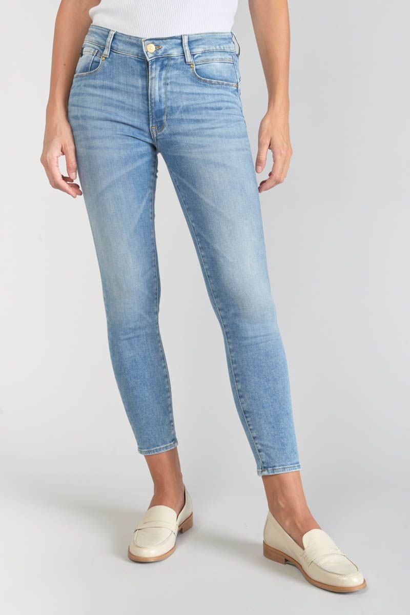 le temps des cerises Jeans pulp slim Dari taille haute 7/8ème bleu N°4